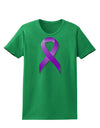 Crohn’s Disease Awareness Ribbon - Purple Womens Dark T-Shirt-TooLoud-Kelly-Green-X-Small-Davson Sales