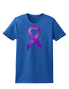 Crohn’s Disease Awareness Ribbon - Purple Womens Dark T-Shirt-TooLoud-Royal-Blue-X-Small-Davson Sales