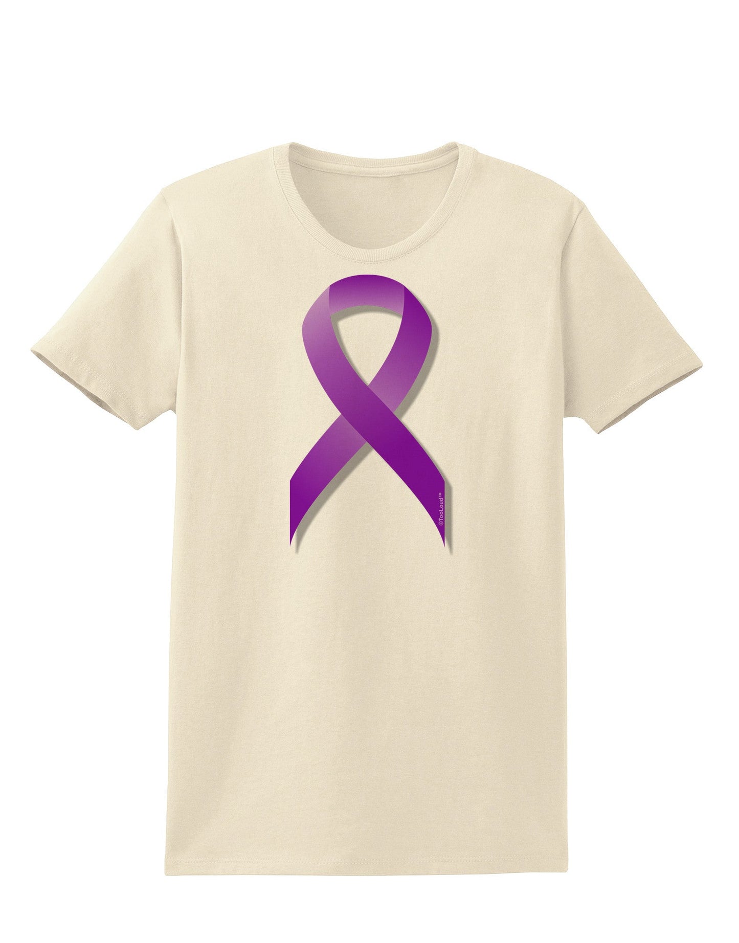 Crohn’s Disease Awareness Ribbon - Purple Womens T-Shirt-Womens T-Shirt-TooLoud-Natural-X-Small-Davson Sales