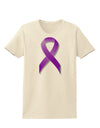 Crohn’s Disease Awareness Ribbon - Purple Womens T-Shirt-Womens T-Shirt-TooLoud-Natural-X-Small-Davson Sales