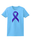 Crohn’s Disease Awareness Ribbon - Purple Womens T-Shirt-Womens T-Shirt-TooLoud-Aquatic-Blue-X-Small-Davson Sales