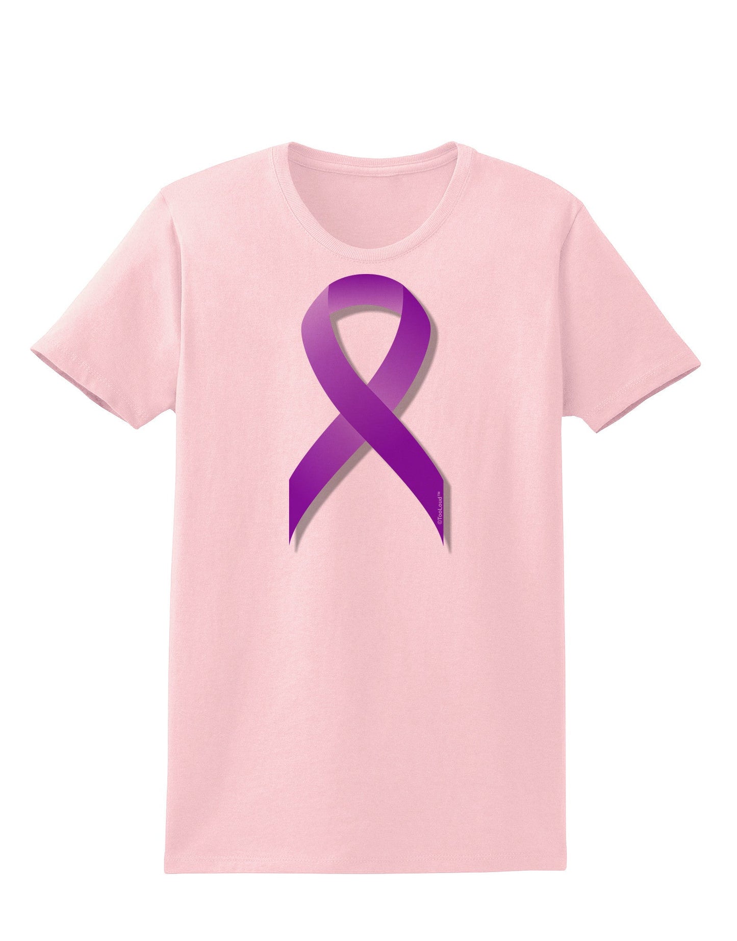 Crohn’s Disease Awareness Ribbon - Purple Womens T-Shirt-Womens T-Shirt-TooLoud-PalePink-X-Small-Davson Sales
