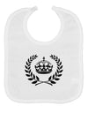 Crown and Laurel Baby Bib