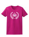 Crown and Laurel Womens Dark T-Shirt-TooLoud-Hot-Pink-Small-Davson Sales