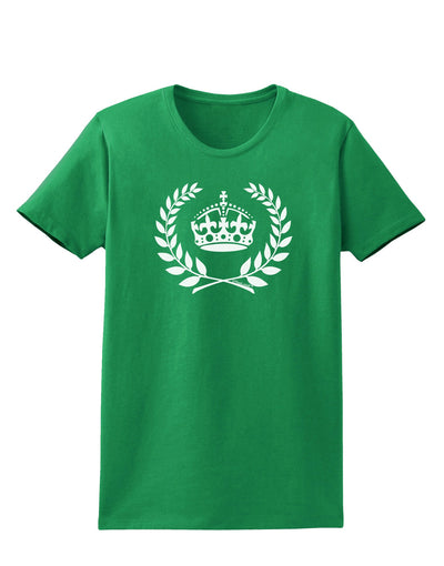 Crown and Laurel Womens Dark T-Shirt-TooLoud-Kelly-Green-X-Small-Davson Sales