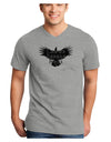 Crows Before Hoes Design Adult V-Neck T-shirt by TooLoud-Mens V-Neck T-Shirt-TooLoud-HeatherGray-Small-Davson Sales