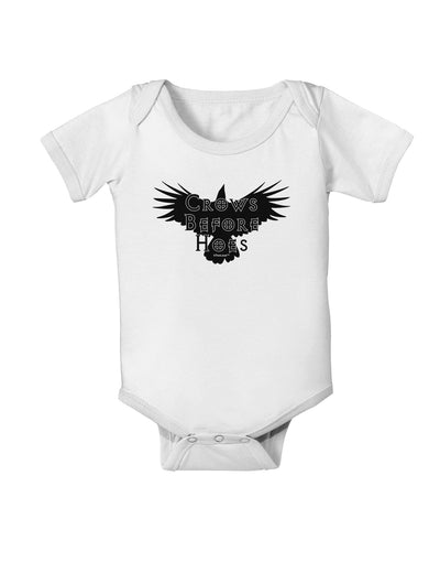 Crows Before Hoes Design Baby Romper Bodysuit by TooLoud-Baby Romper-TooLoud-White-06-Months-Davson Sales