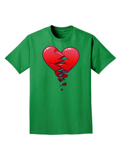 Crumbling Broken Heart Adult Dark T-Shirt-Mens T-Shirt-TooLoud-Kelly-Green-Small-Davson Sales