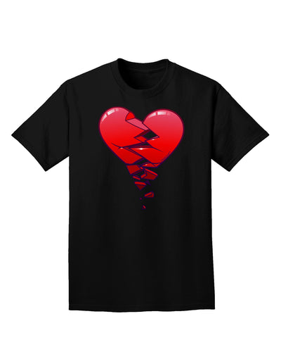 Crumbling Broken Heart Adult Dark T-Shirt-Mens T-Shirt-TooLoud-Black-Small-Davson Sales