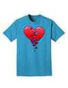 Crumbling Broken Heart Adult Dark T-Shirt-Mens T-Shirt-TooLoud-Turquoise-Small-Davson Sales