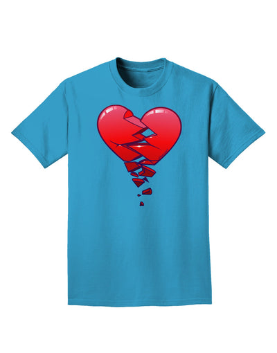 Crumbling Broken Heart Adult Dark T-Shirt-Mens T-Shirt-TooLoud-Turquoise-Small-Davson Sales