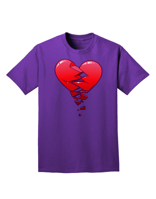 Crumbling Broken Heart Adult Dark T-Shirt-Mens T-Shirt-TooLoud-Purple-Small-Davson Sales