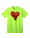 Crumbling Broken Heart Adult T-Shirt-Mens T-Shirt-TooLoud-Neon-Green-Small-Davson Sales