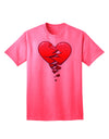 Crumbling Broken Heart Adult T-Shirt-Mens T-Shirt-TooLoud-Neon-Pink-Small-Davson Sales