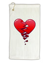 Crumbling Broken Heart Micro Terry Gromet Golf Towel 16 x 25 inch by TooLoud-Golf Towel-TooLoud-White-Davson Sales