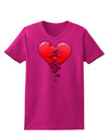 Crumbling Broken Heart Womens Dark T-Shirt-TooLoud-Hot-Pink-Small-Davson Sales