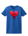 Crumbling Broken Heart Womens Dark T-Shirt-TooLoud-Royal-Blue-X-Small-Davson Sales