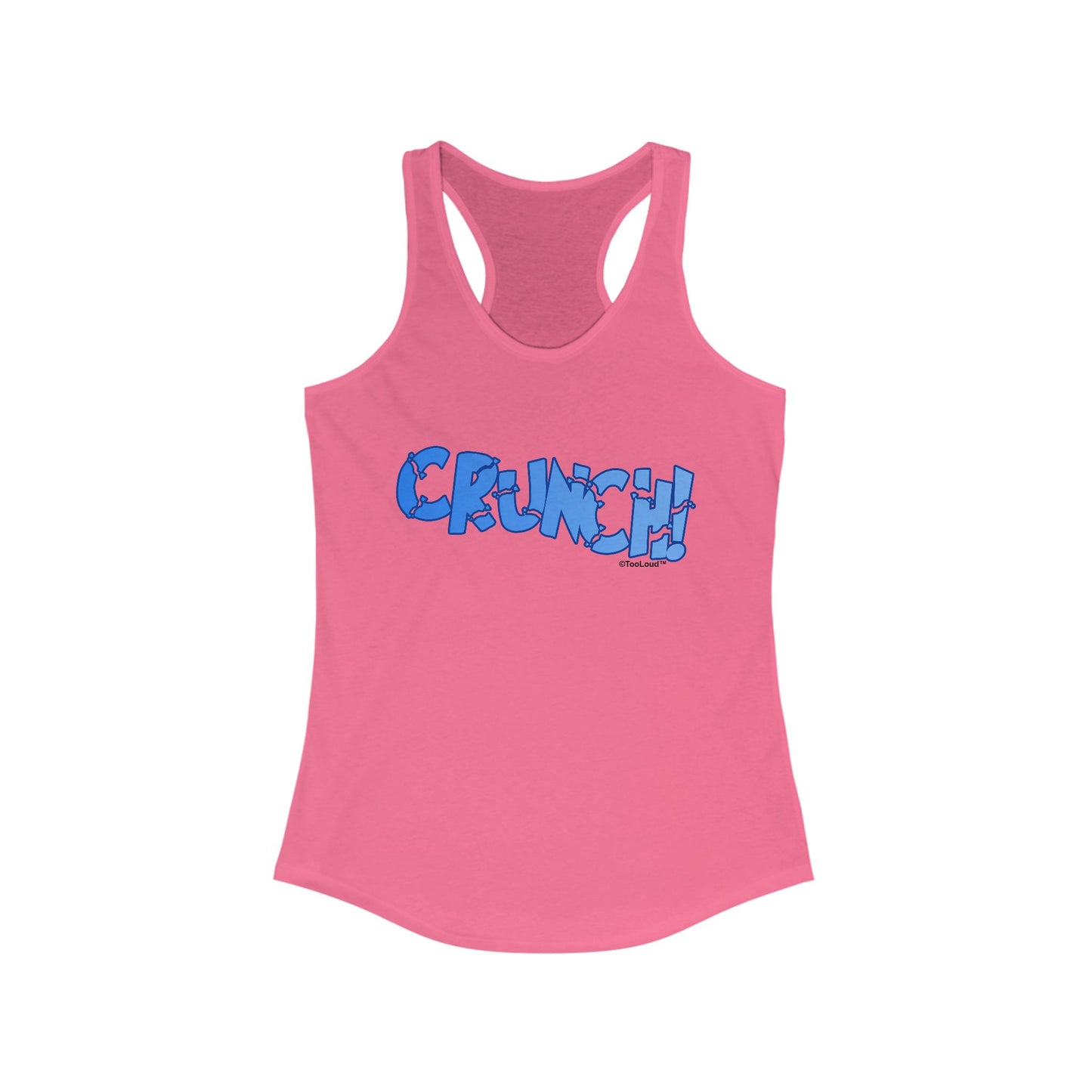 Onomatopoeia CRUNCH Womens Racerback Tank Top