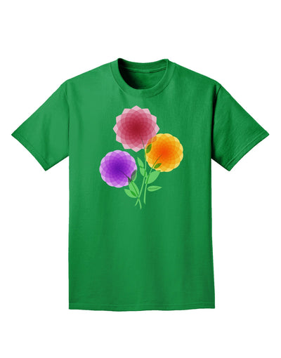 Crystal Dahlias Adult Dark T-Shirt-Mens T-Shirt-TooLoud-Kelly-Green-Small-Davson Sales