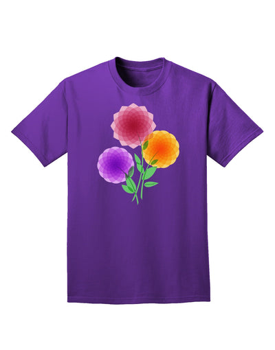 Crystal Dahlias Adult Dark T-Shirt-Mens T-Shirt-TooLoud-Purple-Small-Davson Sales