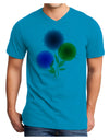 Crystal Dahlias Adult V-Neck T-shirt-Mens V-Neck T-Shirt-TooLoud-Turquoise-Small-Davson Sales