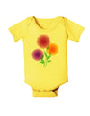 Crystal Dahlias Baby Romper Bodysuit-Baby Romper-TooLoud-Yellow-06-Months-Davson Sales