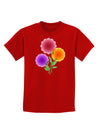 Crystal Dahlias Childrens Dark T-Shirt-Childrens T-Shirt-TooLoud-Red-X-Small-Davson Sales