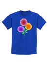 Crystal Dahlias Childrens Dark T-Shirt-Childrens T-Shirt-TooLoud-Royal-Blue-X-Small-Davson Sales