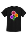 Crystal Dahlias Childrens Dark T-Shirt-Childrens T-Shirt-TooLoud-Black-X-Small-Davson Sales