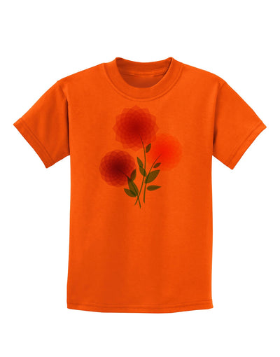 Crystal Dahlias Childrens T-Shirt-Childrens T-Shirt-TooLoud-Orange-X-Small-Davson Sales