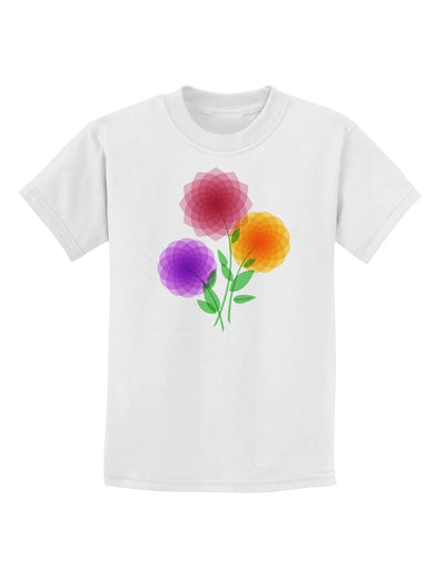 Crystal Dahlias Childrens T-Shirt-Childrens T-Shirt-TooLoud-White-X-Small-Davson Sales