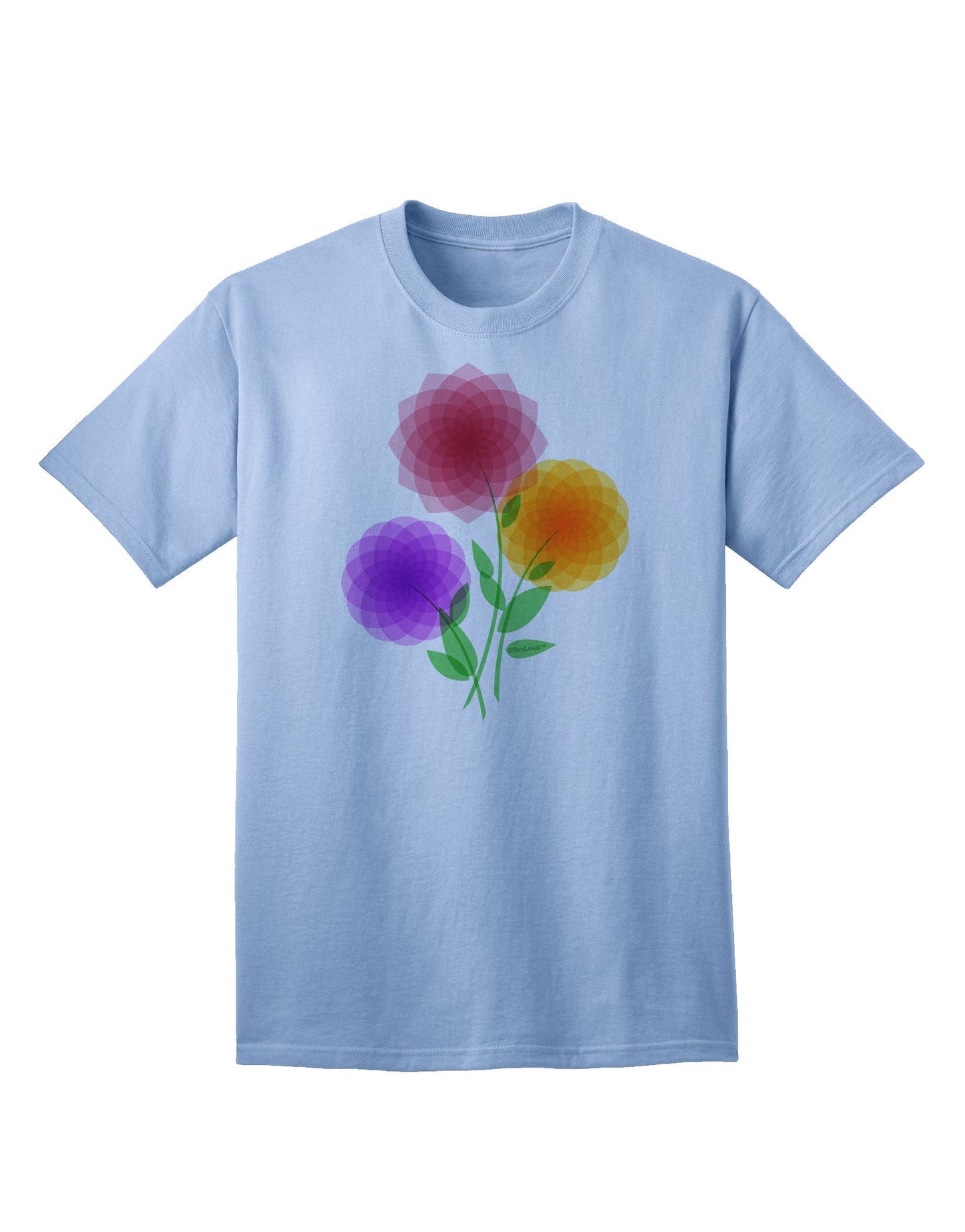 Crystal Dahlias Premium Adult T-Shirt Collection-Mens T-shirts-TooLoud-Light-Blue-Small-Davson Sales