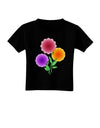 Crystal Dahlias Toddler T-Shirt Dark-Toddler T-Shirt-TooLoud-Black-2T-Davson Sales