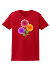 Crystal Dahlias Womens Dark T-Shirt-TooLoud-Red-X-Small-Davson Sales