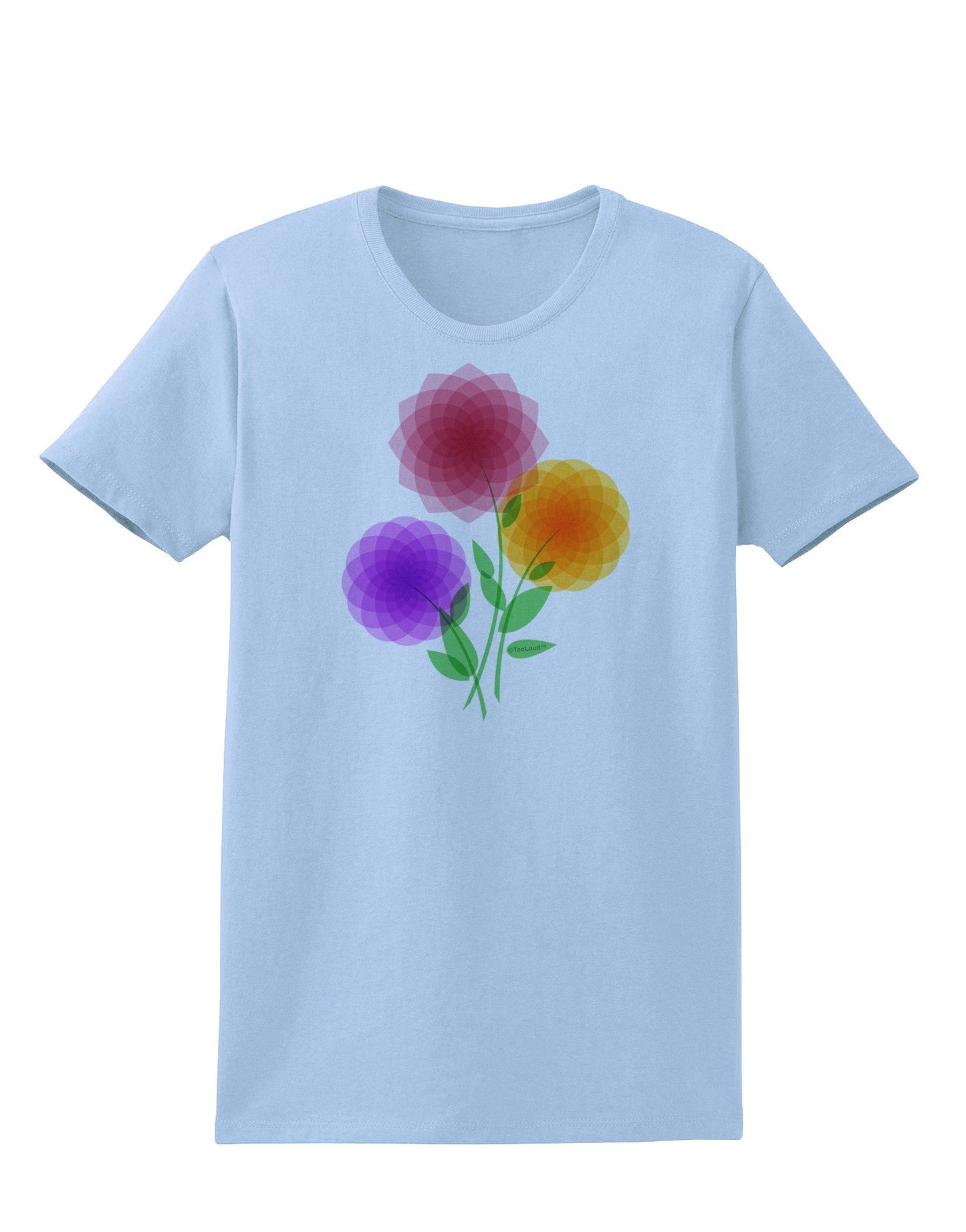 Crystal Dahlias Womens T-Shirt-Womens T-Shirt-TooLoud-Light-Blue-X-Small-Davson Sales