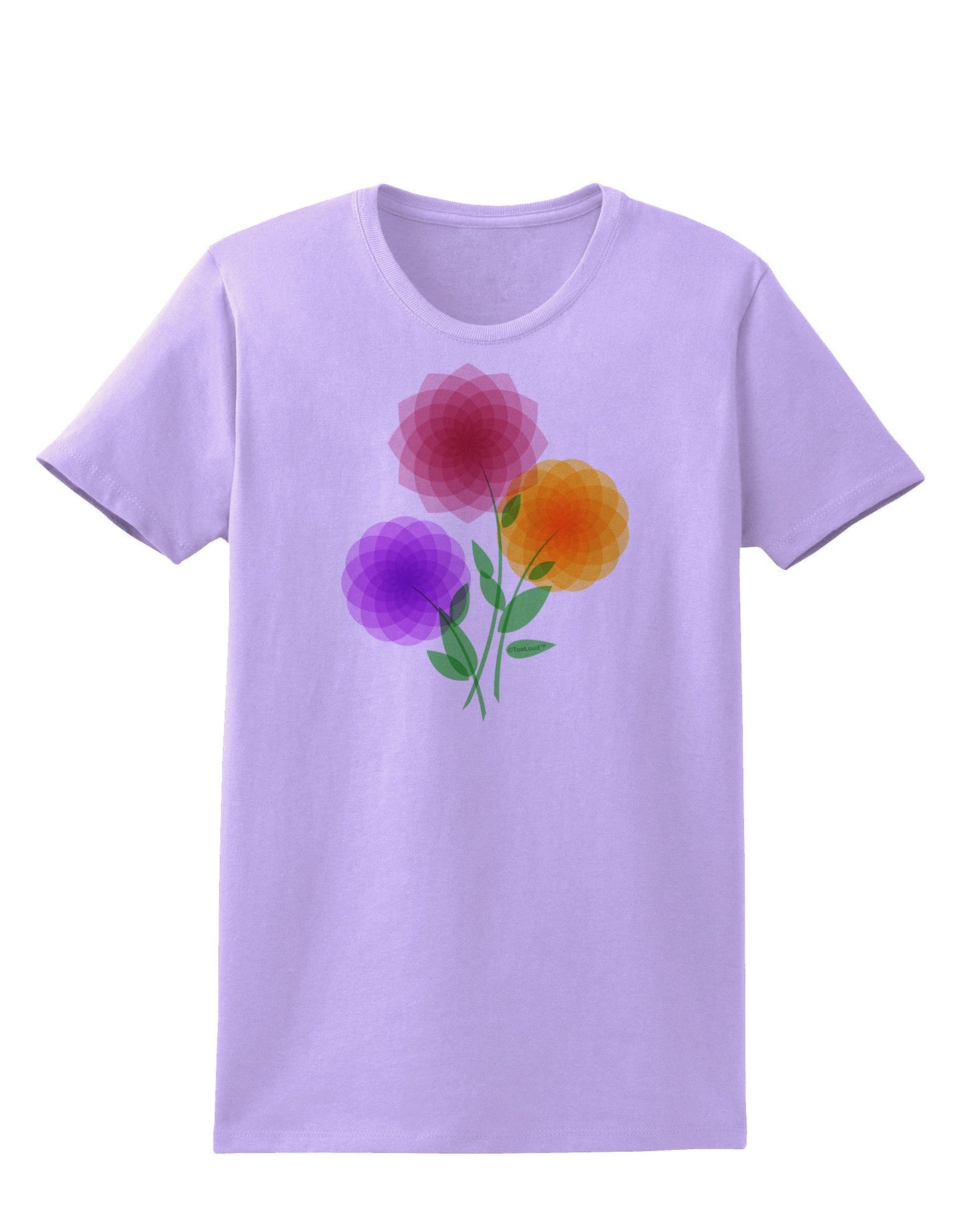 Crystal Dahlias Womens T-Shirt-Womens T-Shirt-TooLoud-Lavender-X-Small-Davson Sales
