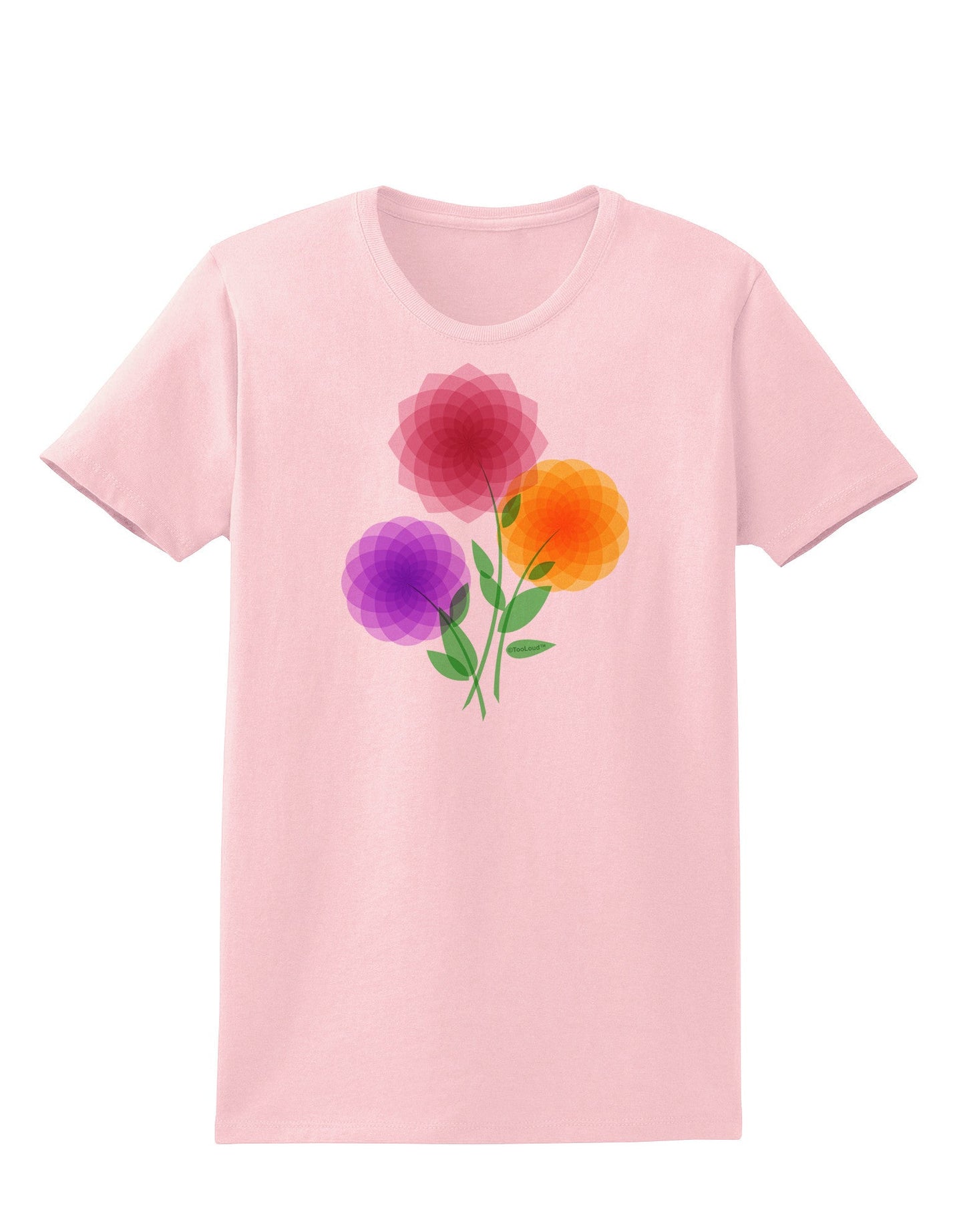 Crystal Dahlias Womens T-Shirt-Womens T-Shirt-TooLoud-PalePink-X-Small-Davson Sales