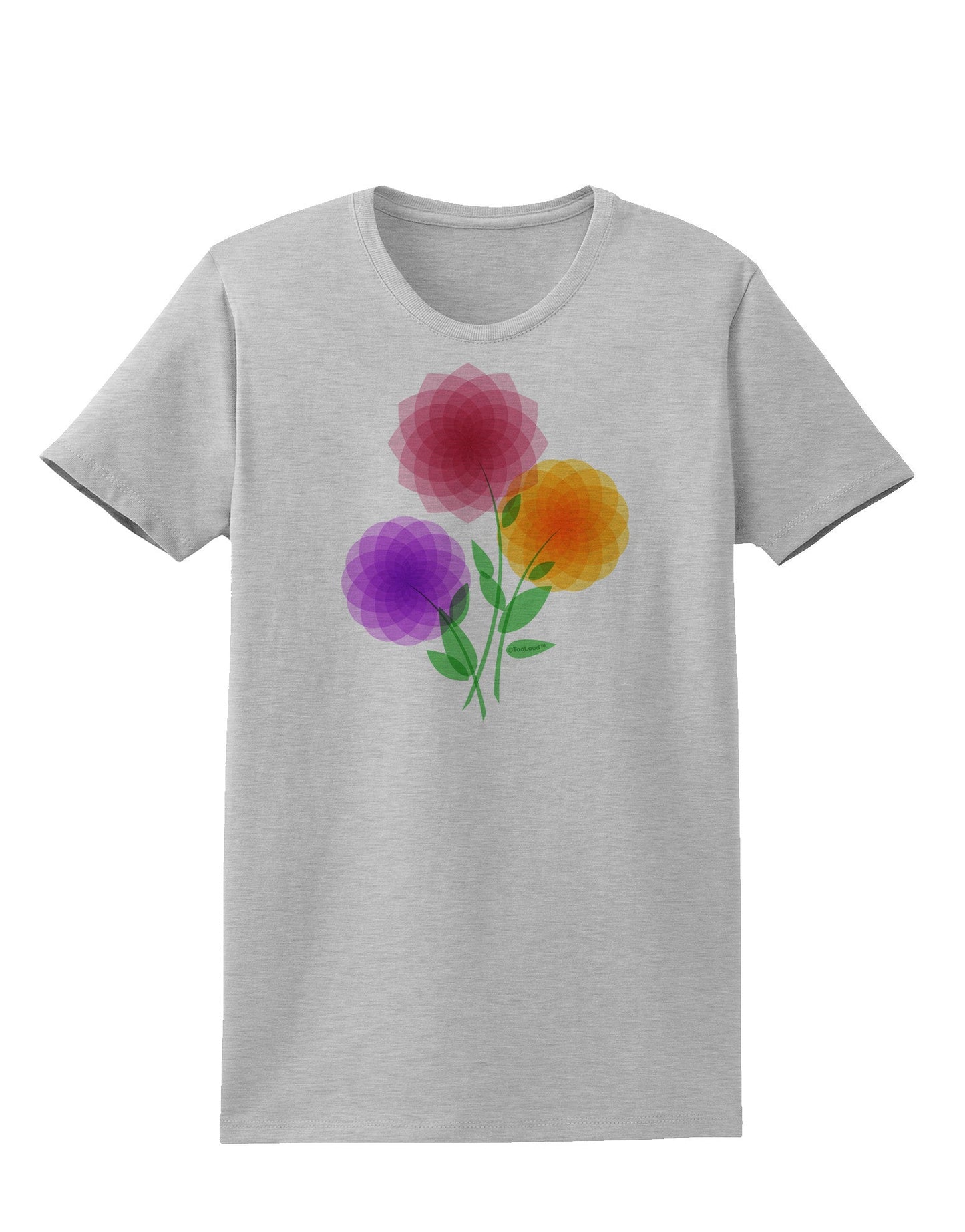 Crystal Dahlias Womens T-Shirt-Womens T-Shirt-TooLoud-AshGray-X-Small-Davson Sales
