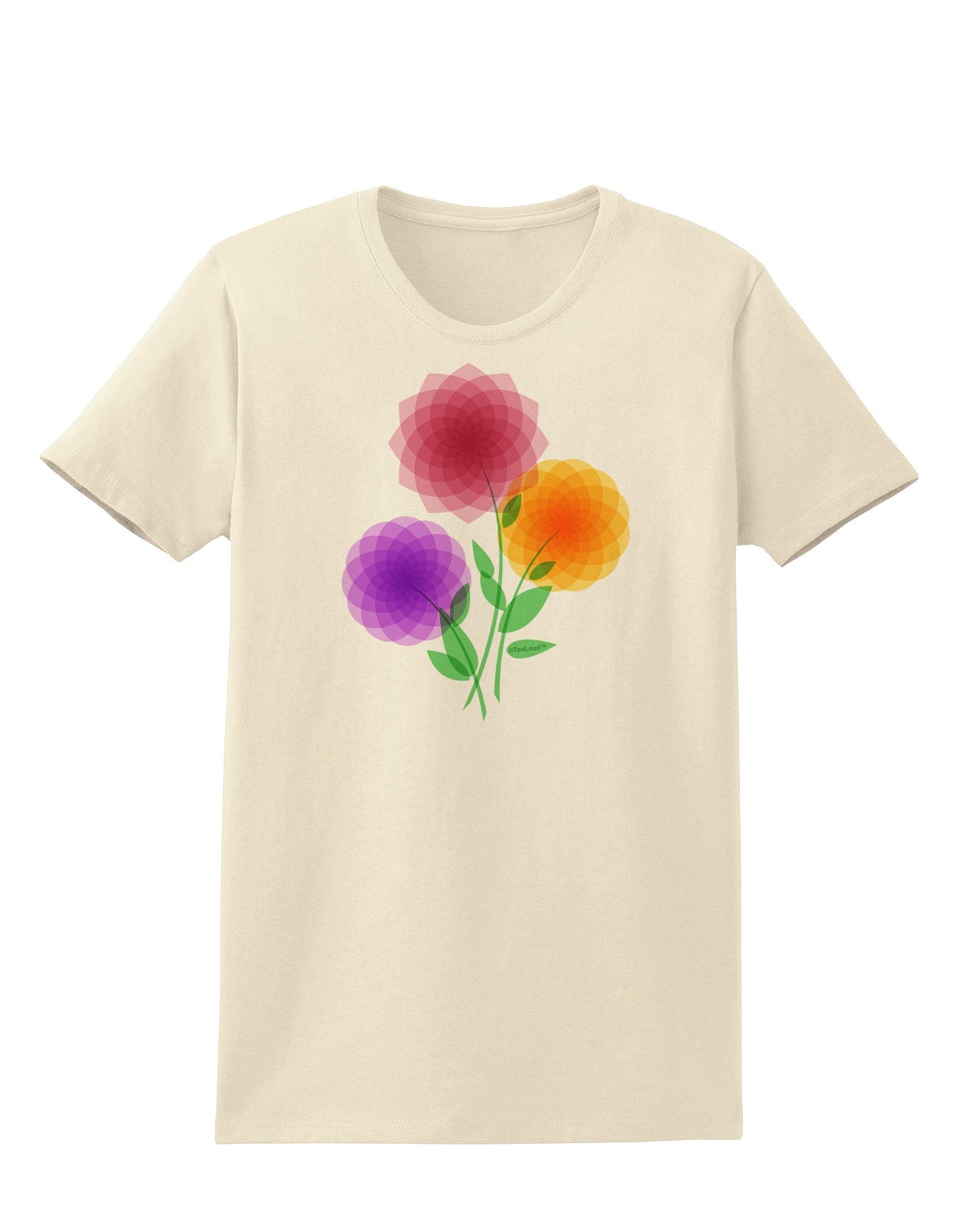 Crystal Dahlias Womens T-Shirt-Womens T-Shirt-TooLoud-Natural-X-Small-Davson Sales