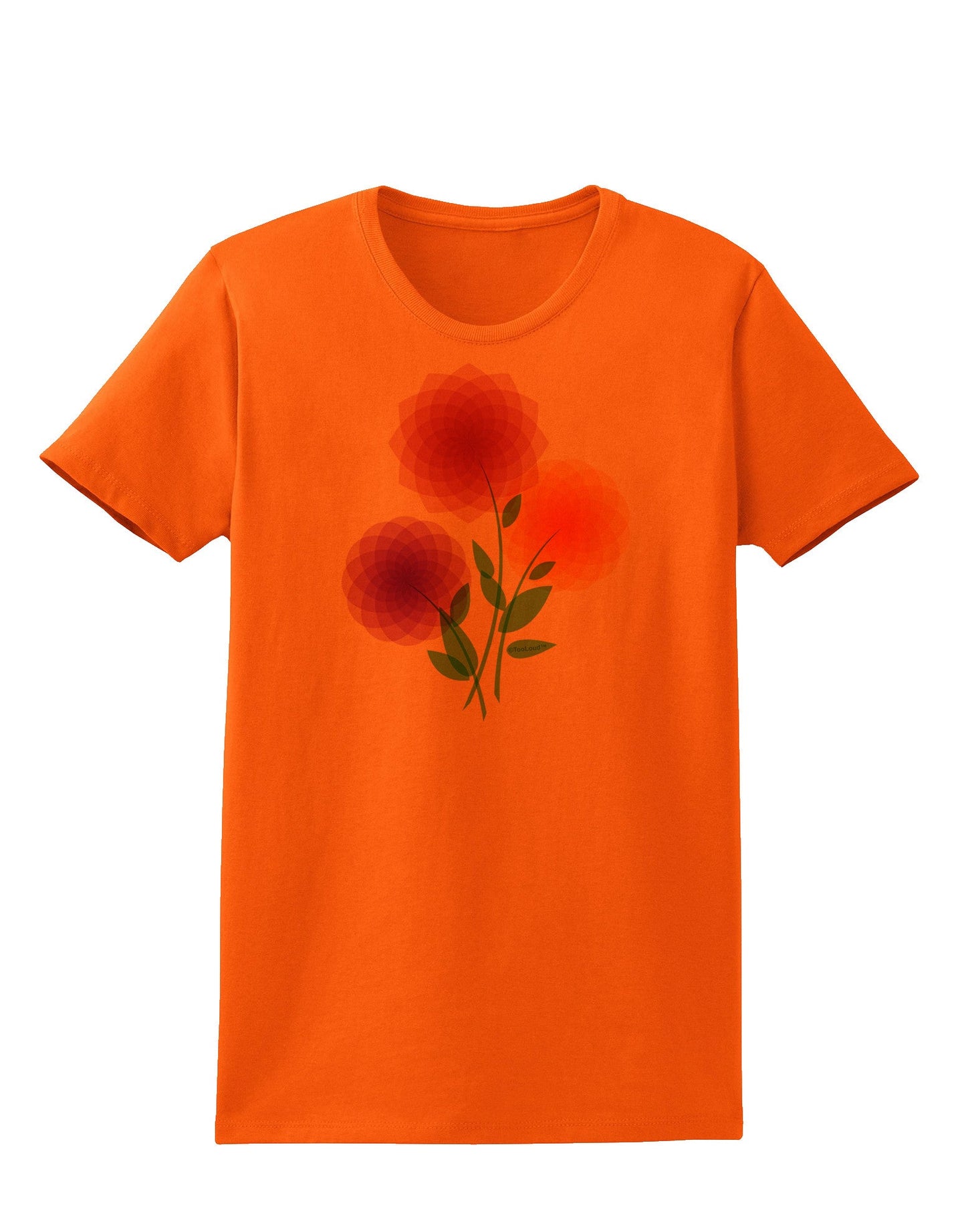 Crystal Dahlias Womens T-Shirt-Womens T-Shirt-TooLoud-Orange-X-Small-Davson Sales