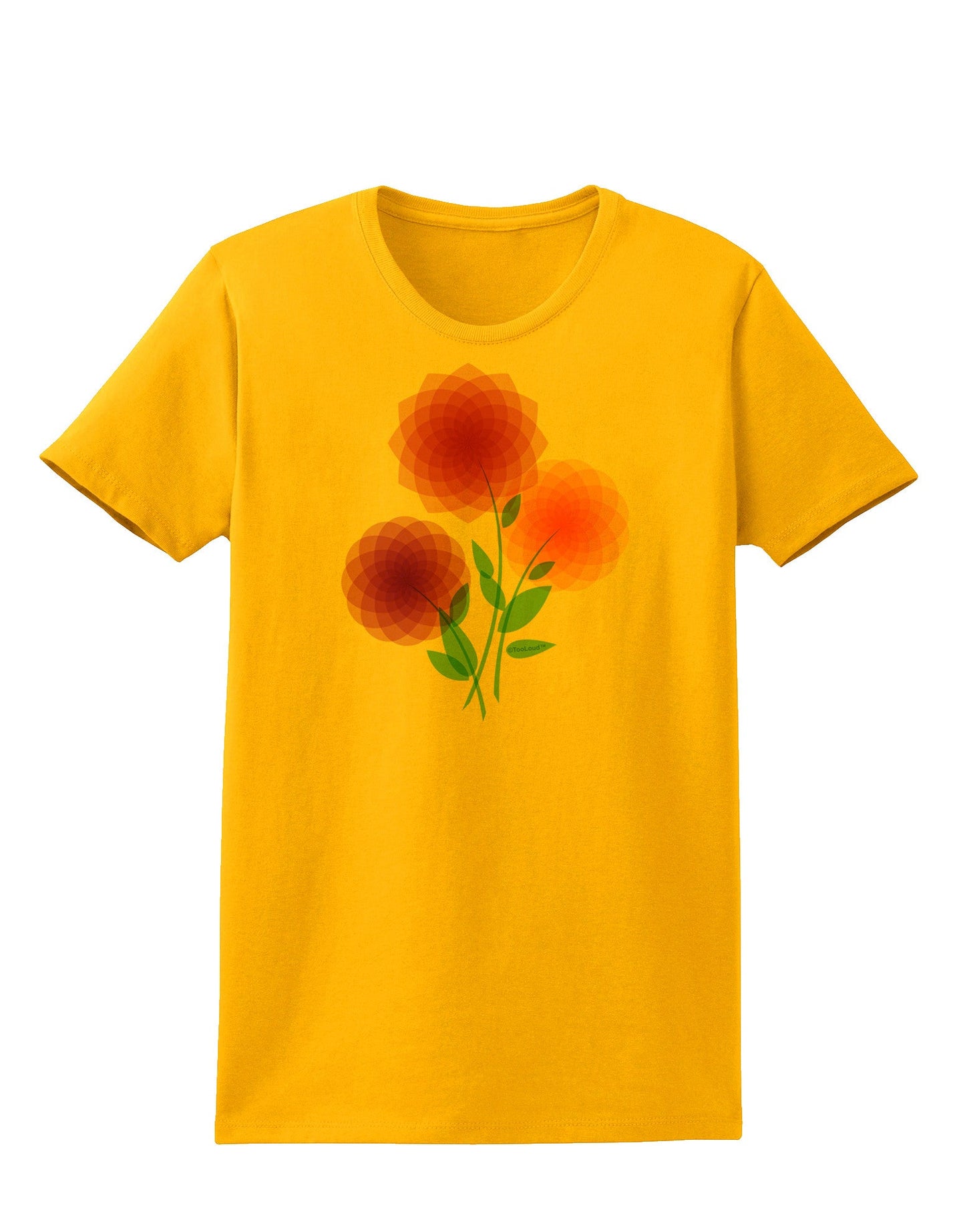 Crystal Dahlias Womens T-Shirt-Womens T-Shirt-TooLoud-Gold-X-Small-Davson Sales