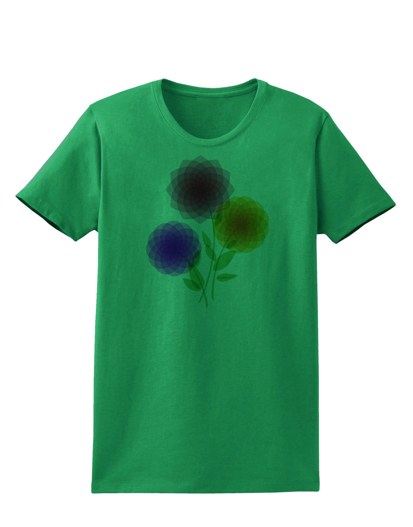 Crystal Dahlias Womens T-Shirt-Womens T-Shirt-TooLoud-Kelly-Green-X-Small-Davson Sales
