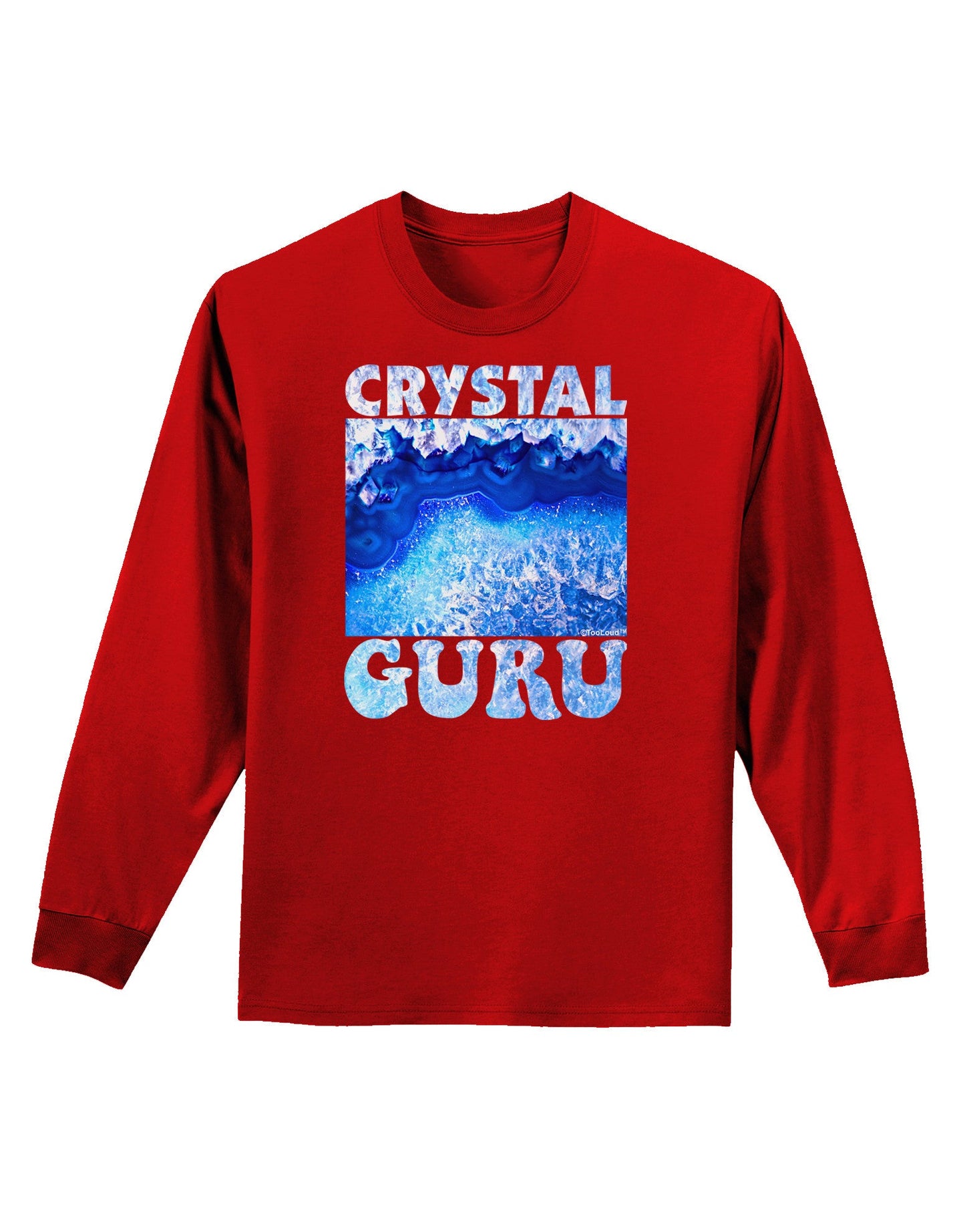 Crystal Guru Adult Long Sleeve Dark T-Shirt-TooLoud-Red-Small-Davson Sales