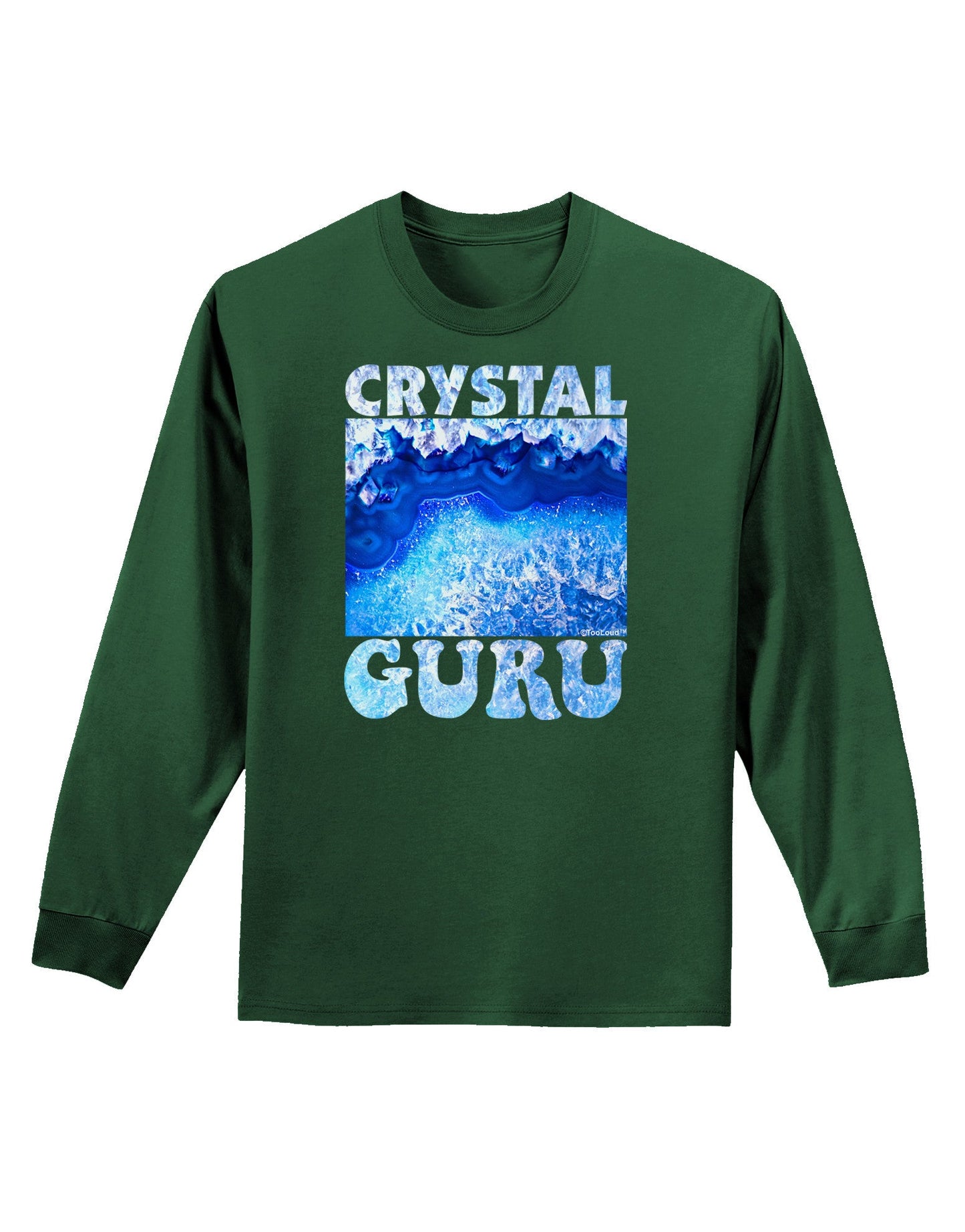 Crystal Guru Adult Long Sleeve Dark T-Shirt-TooLoud-Dark-Green-Small-Davson Sales