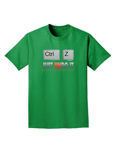 Ctrl Z Just Undo It Adult Dark T-Shirt-Mens T-Shirt-TooLoud-Kelly-Green-Small-Davson Sales