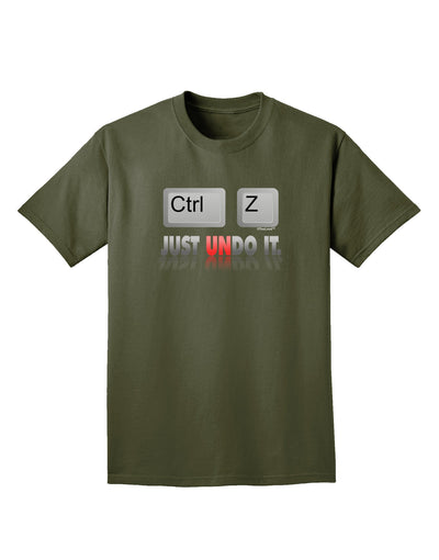 Ctrl Z Just Undo It Adult Dark T-Shirt-Mens T-Shirt-TooLoud-Military-Green-Small-Davson Sales