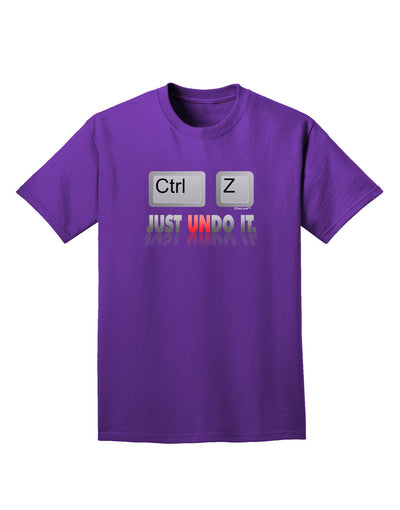 Ctrl Z Just Undo It Adult Dark T-Shirt-Mens T-Shirt-TooLoud-Purple-Small-Davson Sales