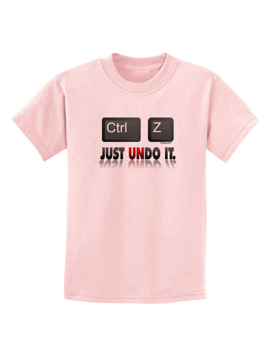 Ctrl Z Just Undo It Childrens T-Shirt-Childrens T-Shirt-TooLoud-PalePink-X-Small-Davson Sales