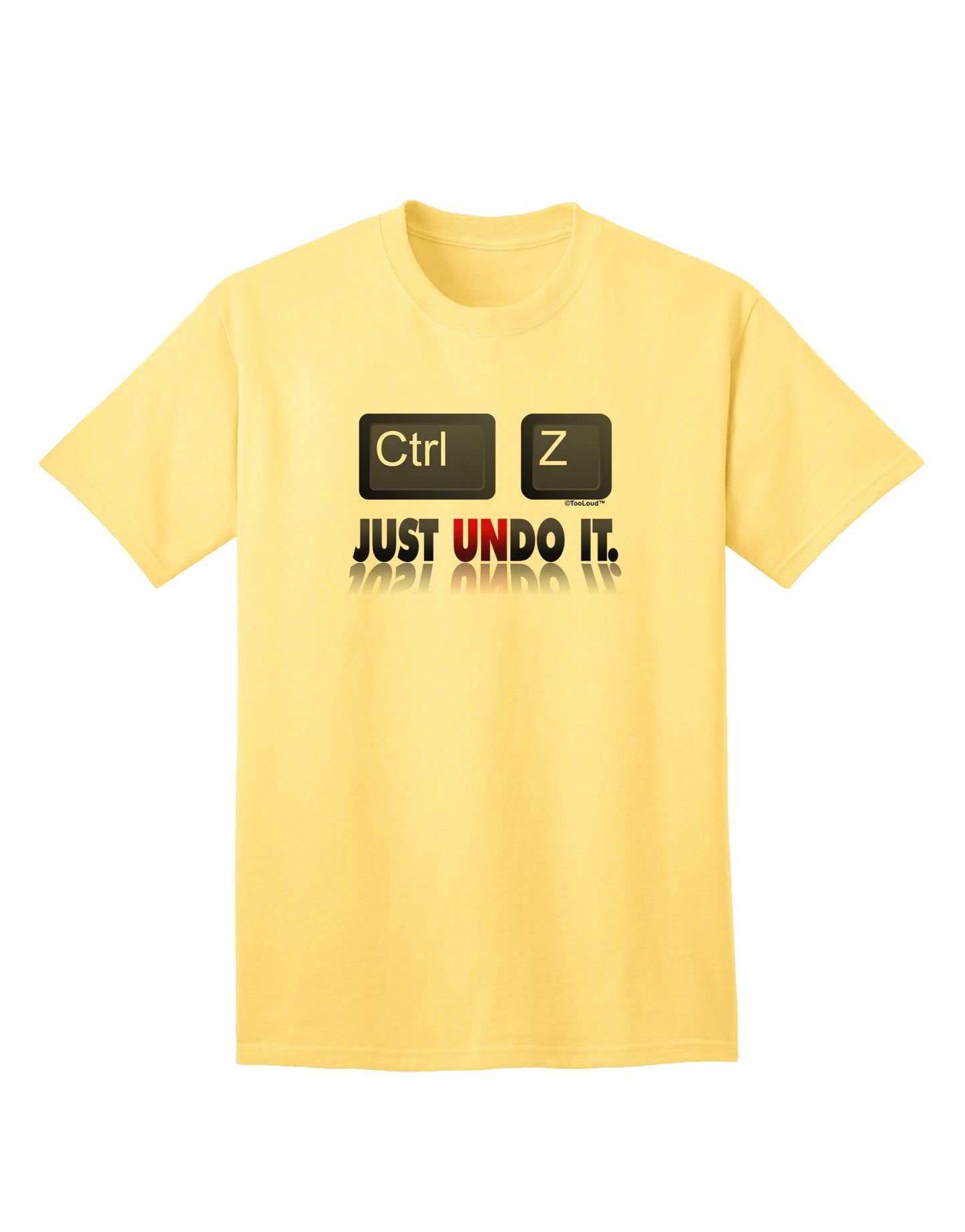 Ctrl Z Just Undo It - Premium Adult T-Shirt for Tech Enthusiasts-Mens T-shirts-TooLoud-Yellow-Small-Davson Sales