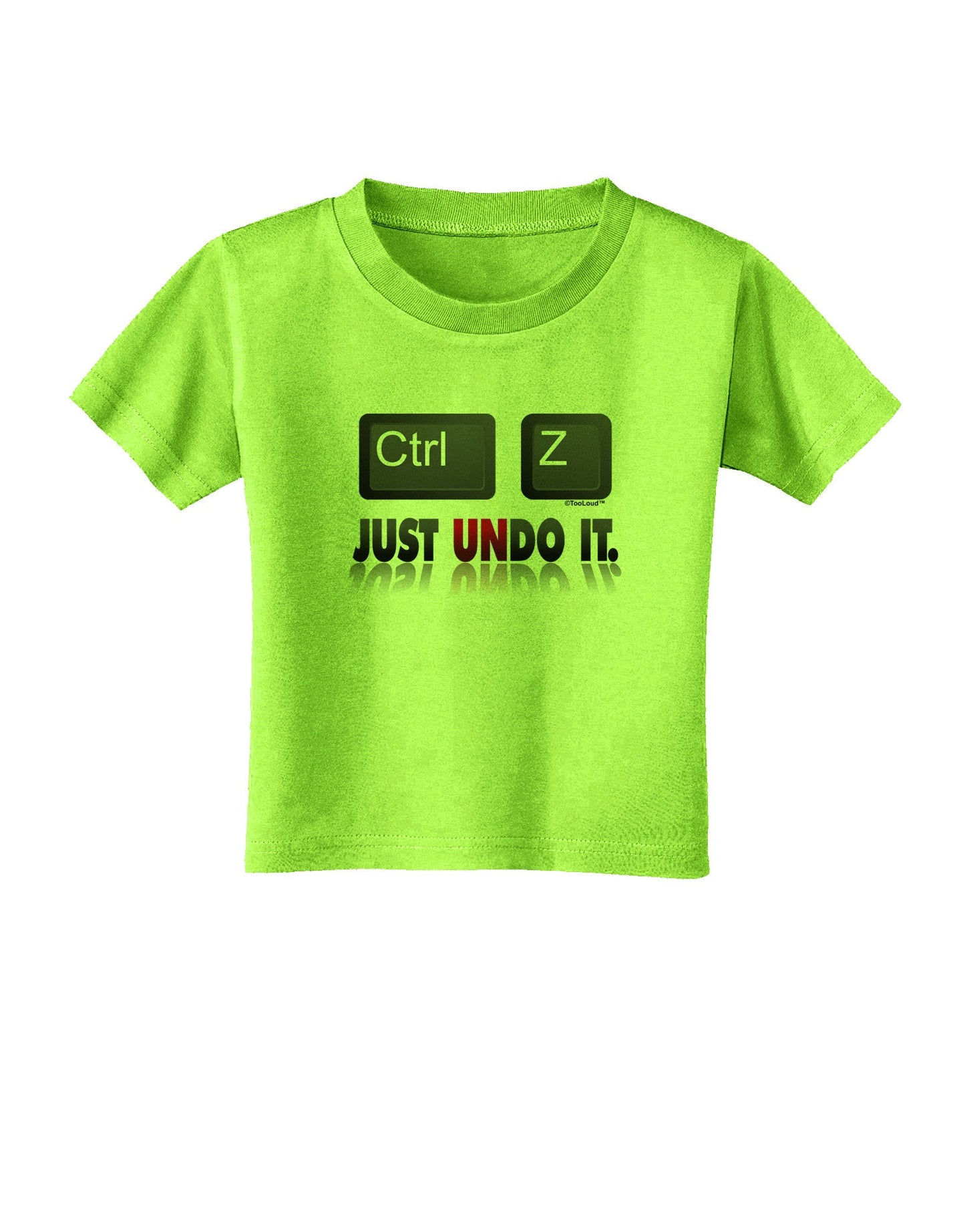 Ctrl Z Just Undo It Toddler T-Shirt-Toddler T-Shirt-TooLoud-Lime-Green-2T-Davson Sales